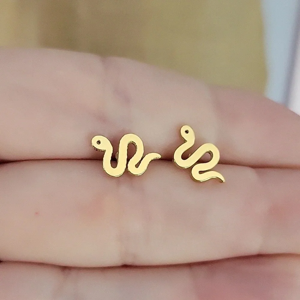 Snake Stud Earrings, choice of color